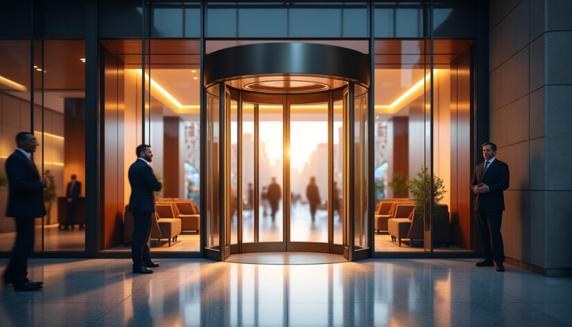 Utiliser un rideau d’air chaud pour porte tournante pour réduire votre facture énergétique