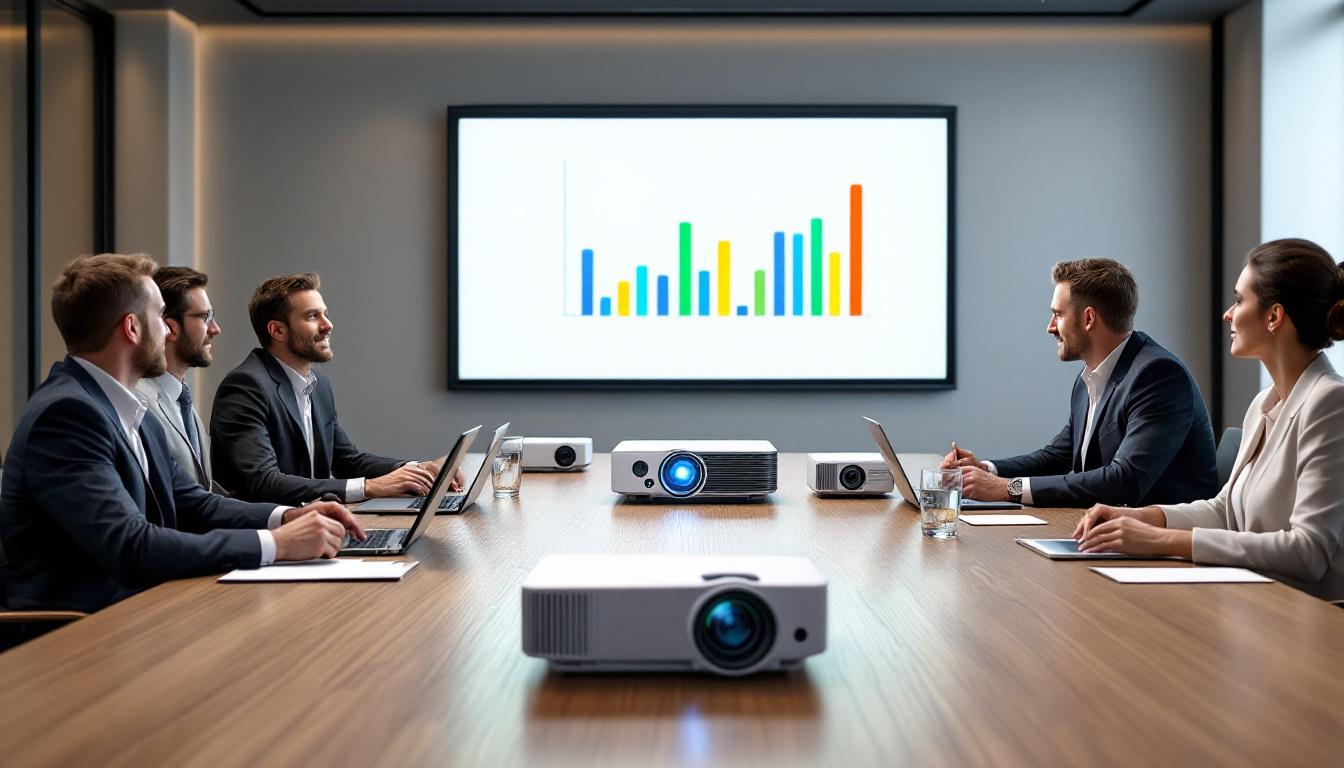 découvrez notre comparatif des meilleurs vidéoprojecteurs bureautiques pour réussir vos présentations en entreprise avec une image claire et professionnelle.