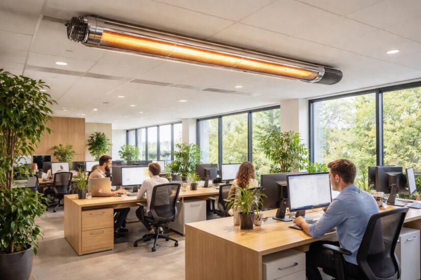 Améliorez l’efficacité des locaux avec un chauffage tube radiant gaz pour bureaux
