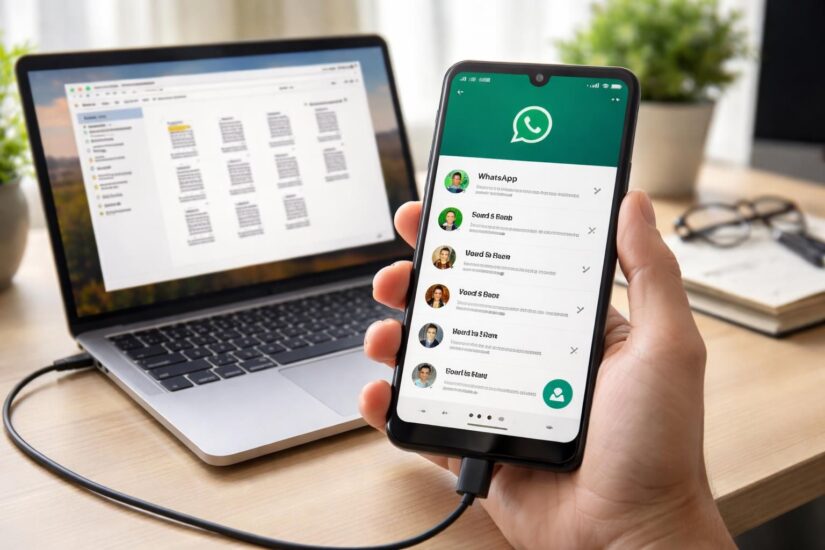 Récupération des messages WhatsApp via sauvegarde locale sur Android