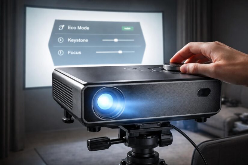 Mode éco, keystone, focus : réglages indispensables sur un vidéoprojecteur LED