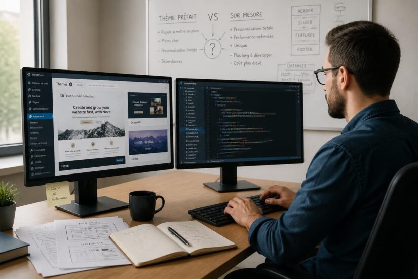 Création de site WordPress : à quel moment abandonner les thèmes préfaits ?