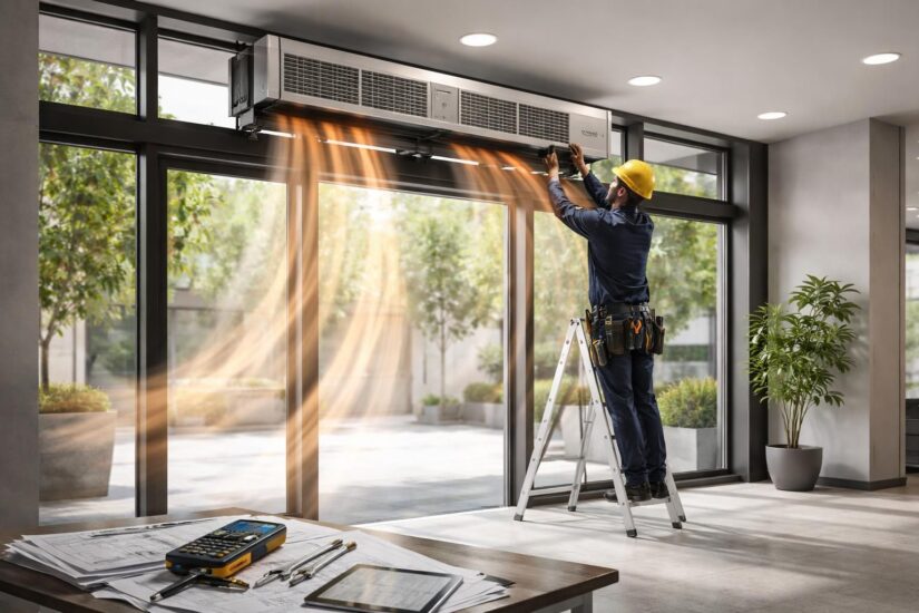Dimensionnement d&rsquo;un rideau d&rsquo;air chaud : éléments à prendre en compte pour une installation réussie